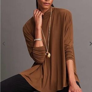 Chico's Brown Long Sleeve Mock Neck Sweater